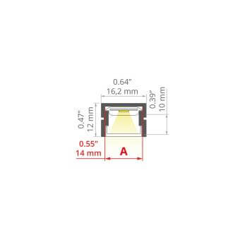 PDS4 Plus LED-Profil aus Aluminium, geeignet für Möbelbeleuchtung und Innenausbau
